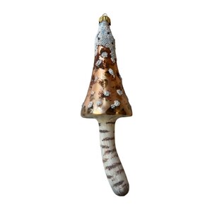 Christmas Ornament Mushroom Pointed Hat Brown