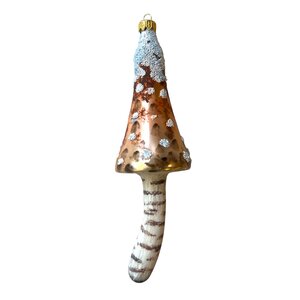 Christmas Ornament Mushroom Pointed Hat Brown