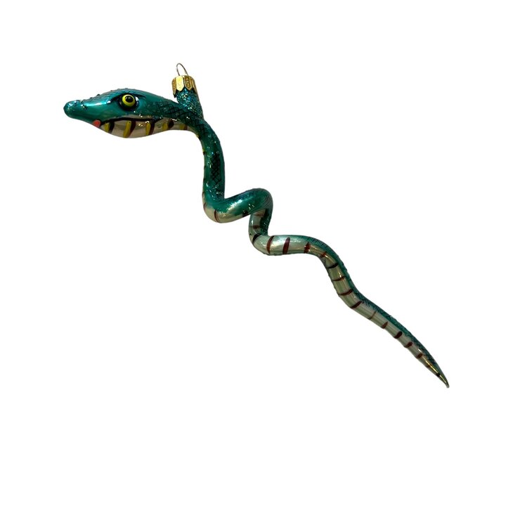 Christmas Ornament Snake Green