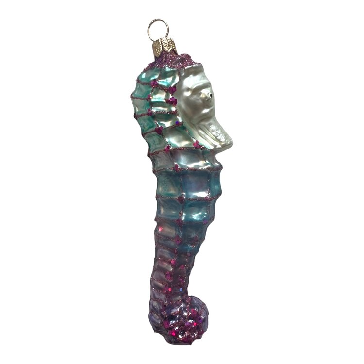 Christmas Ornament Seahorse Purple