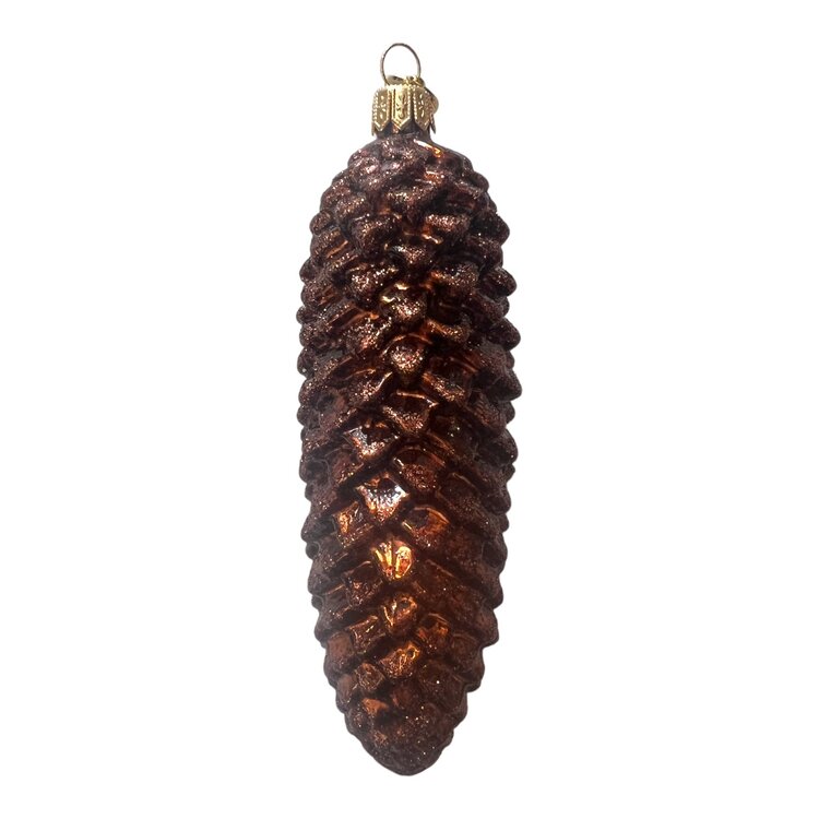 Christmas Ornament Slender Cone Brown