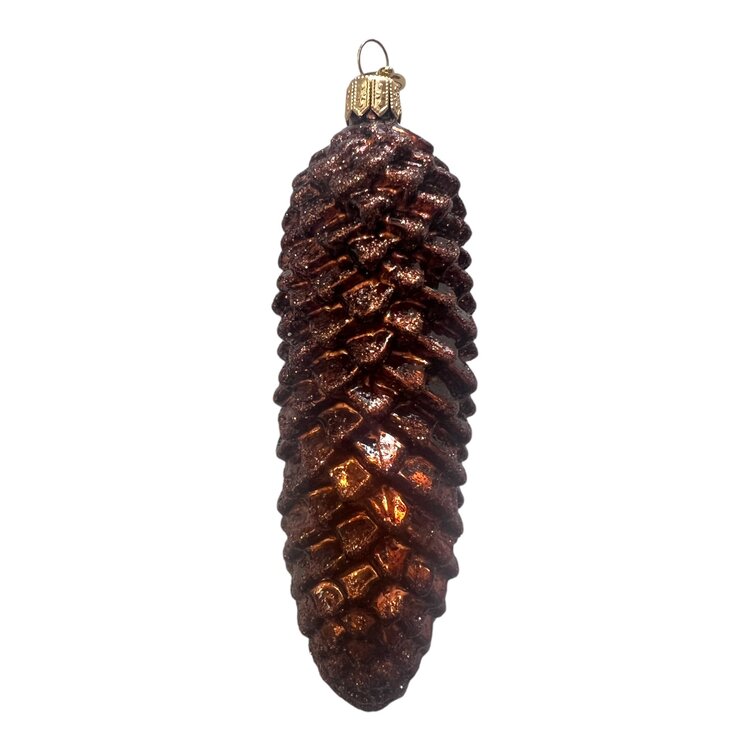 Christmas Ornament Slender Cone Brown