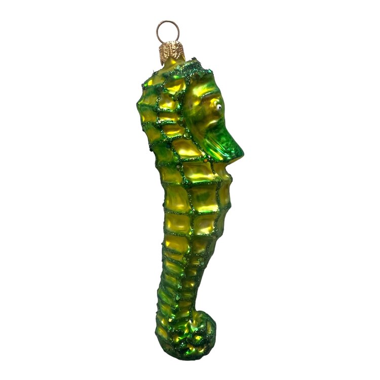 Christmas Ornament Seahorse Green