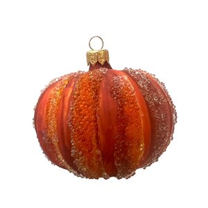 Christmas Ornament Small Pumpkin Orange