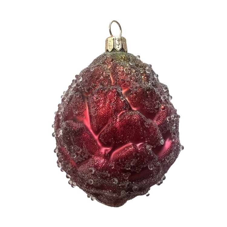 Christmas Ornament Small Artichoke Purple