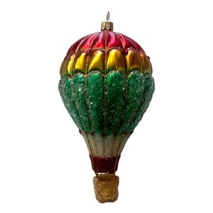 Christmas Ornament Hot Air Balloon Red - Green