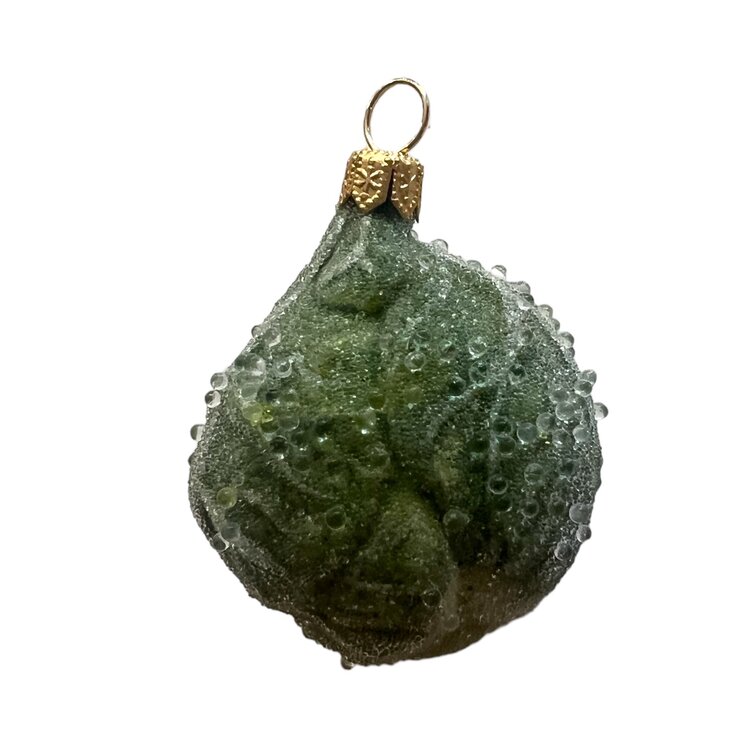 Christmas Ornament Brussels Sprout Frosted