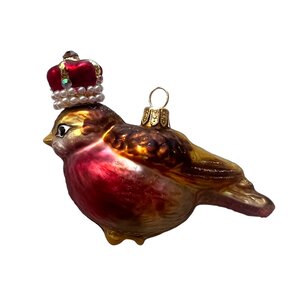 Christmas Ornament Bird with a Crown