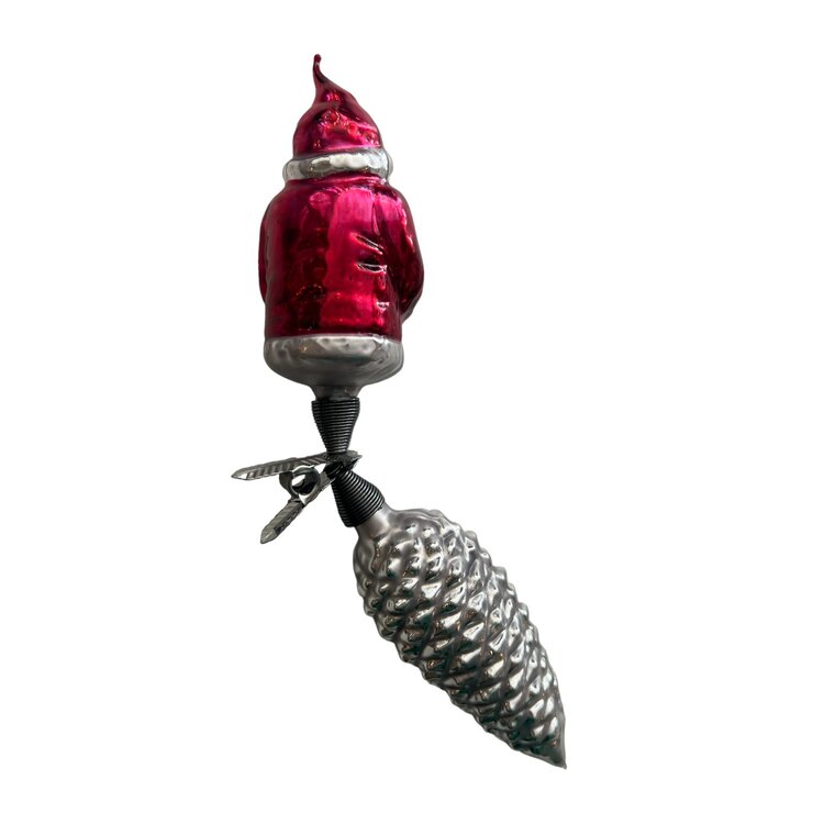 Christmas Ornament Santa on a Cone