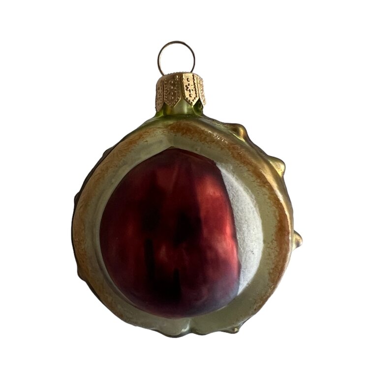 Christmas Ornament Chestnut Open