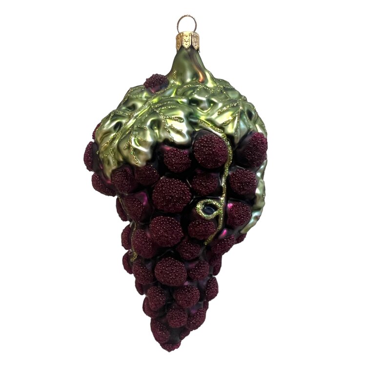 Christmas Ornament Bunch of Grapes Frosted