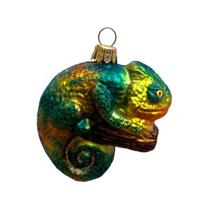 Christmas Ornament Chameleon on a Branch