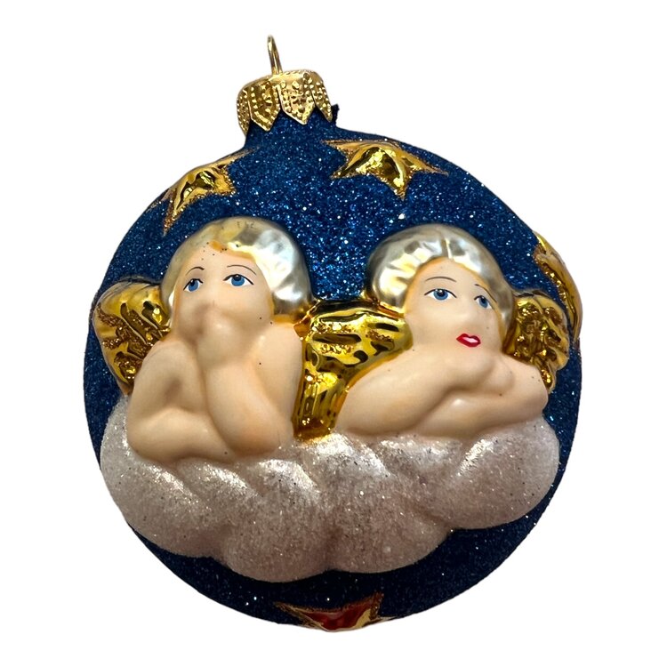 Kerstbal met Twee Engeltjes