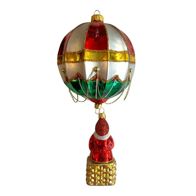 Christmas Ornament Santa Balloon Ride