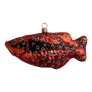 Christmas Ornament Fish Dark Red