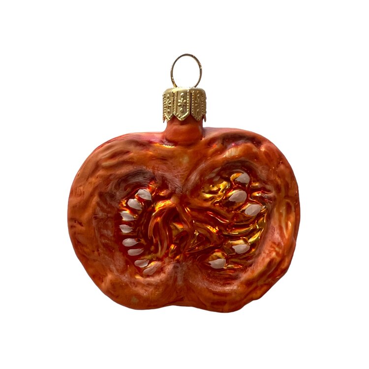 Christmas Ornament Small Pumpkin Half