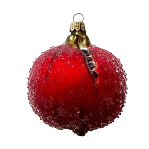 Kerstbal Halve Granaatappel Frosted