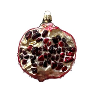 Christmas Decoration Pomegranate Half Frosted