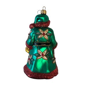 Christmas Ornament Santa Green Robe