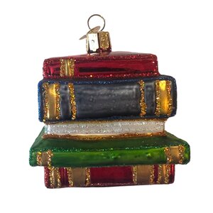 Kerstbal Boekenstapeltje