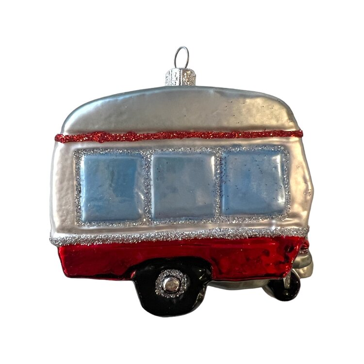 Kerstbal  Caravan  Rood