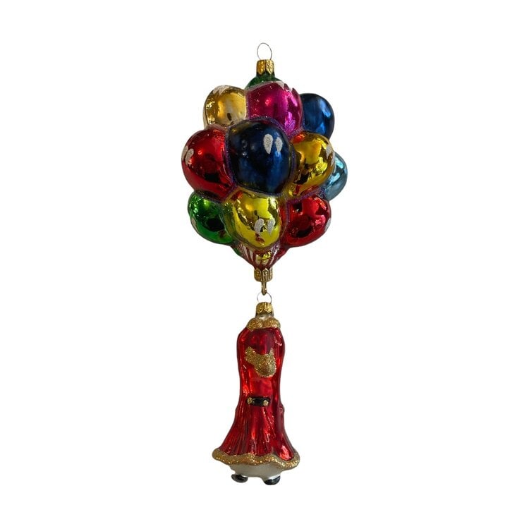 Christmas Ornament Santa with Balloons