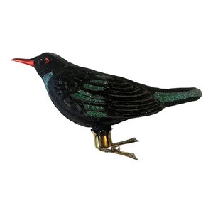 Christmas Ornament Blackbird Shiny