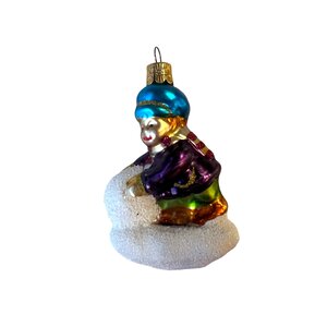Christmas Ornament Little Child with a Snowball