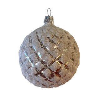 Christmas Ornament Snowy Waffle Bauble