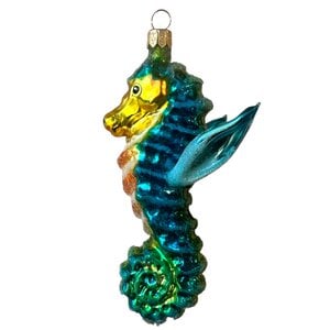 Christmas Decoration Seahorse with Wings Green