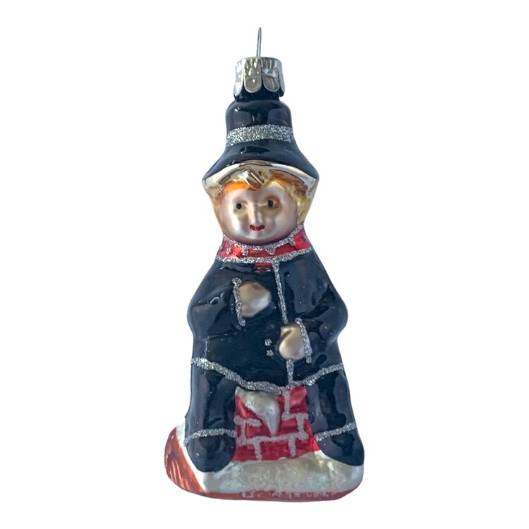 Christmas Ornament Little Chimney Sweep on Chimney