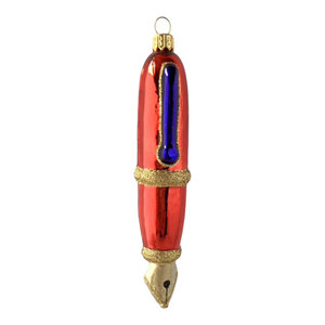 Christmas Decoration Little Fountain Pen Red-Blue