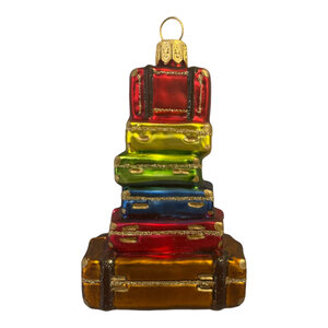 Christmas Decoration Stack of Suitcases