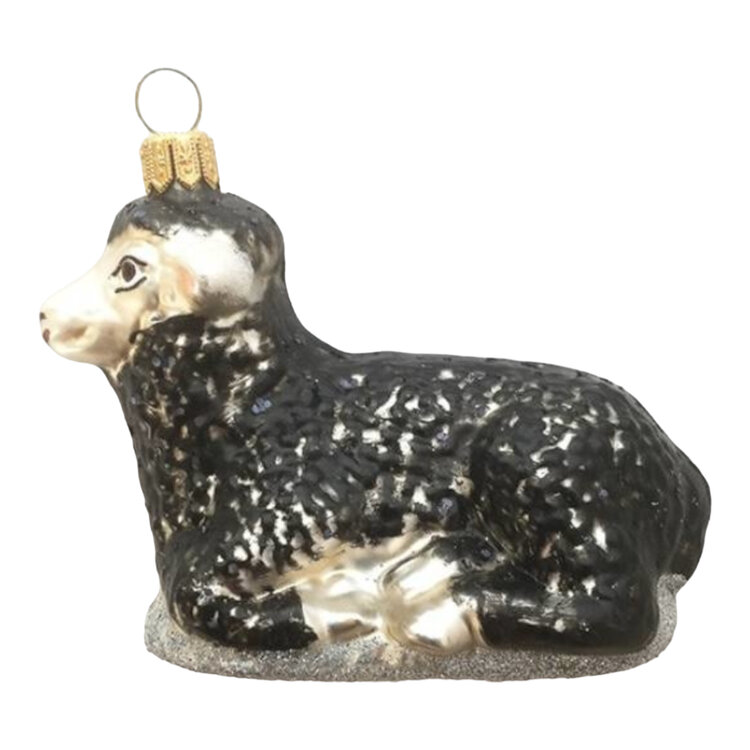 Kerstbal Zwart Schaap