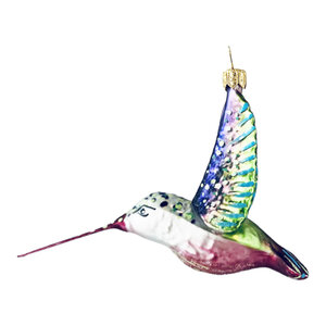 Christmas Ornament Hummingbird Purple Wings High