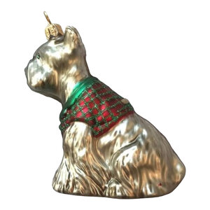 Christmas Ornament Schnauzer with a Jacket