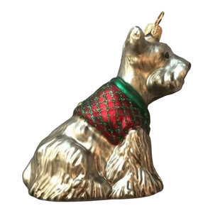 Christmas Ornament Schnauzer with a Jacket