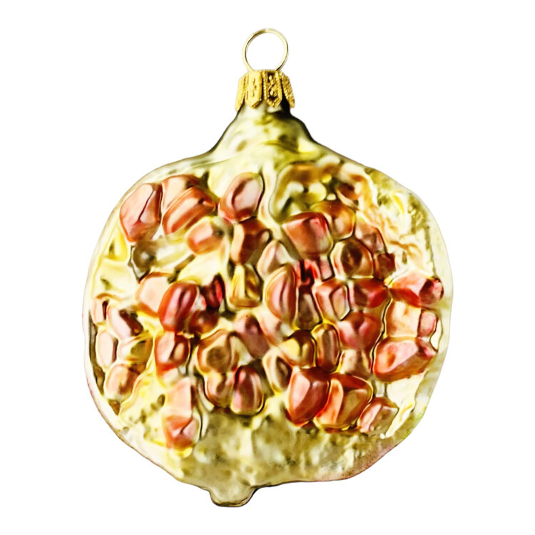 Christmas Ornament Pomegranate Half Pink