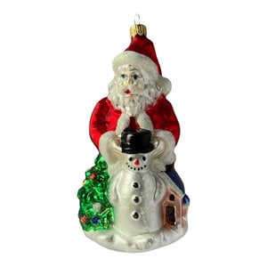 Christmas Ornament Santa with Snowman