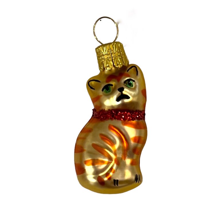 Christmas Ornament Cat Mini Red