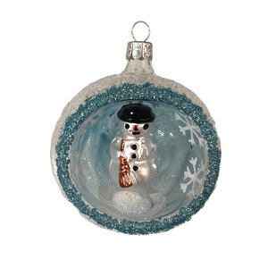 Christmas Decoration Transparent with Little Snowman