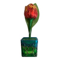 Botanisch Model Tulp Glas Rood-Geel Glans