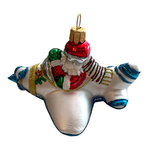 Christmas Decoration Santa in a Plane