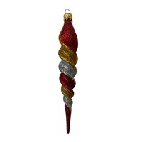 Kerstbal Pegel Glitter Rood
