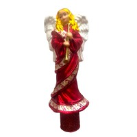 Tree Top Angel with a Trumpet Red