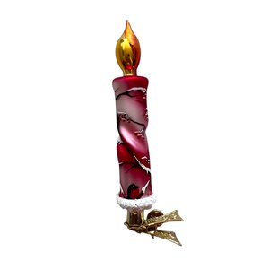 Christmas Ornament Candle with Robin