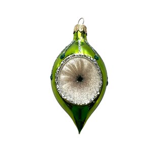 Christmas Decoration Reflector Green Oval