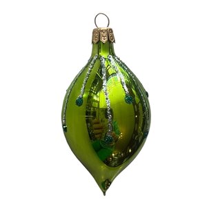 Kerstbal Reflector Groen Ovaal