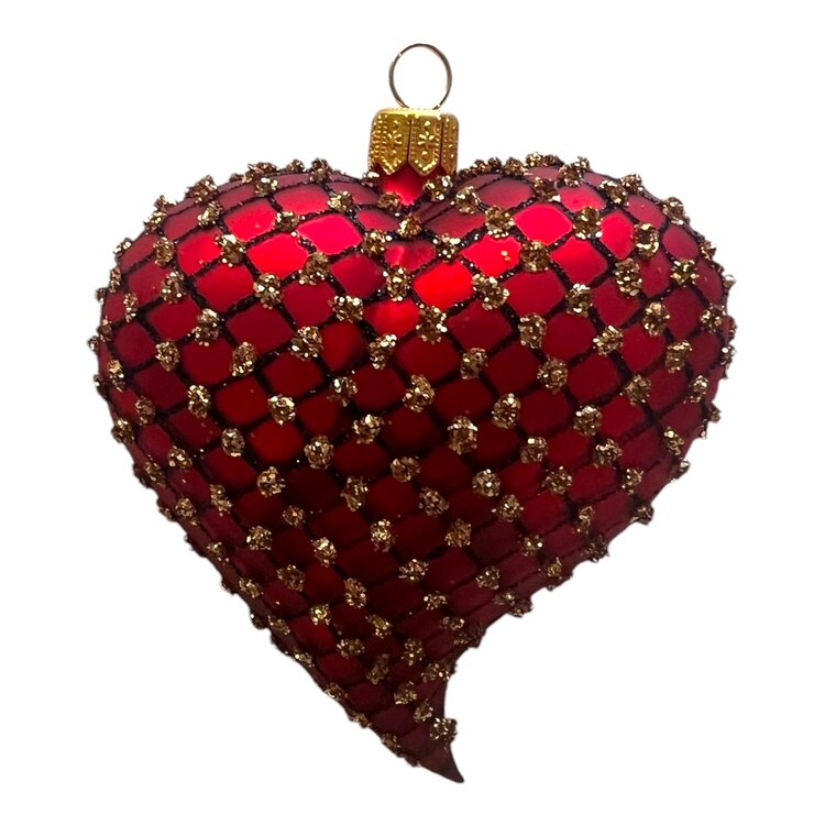 Kerstbal een Hart van Goud Puntig