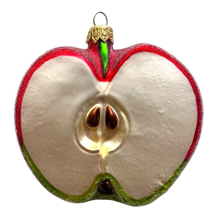 Kerstbal Halve Appel Groot